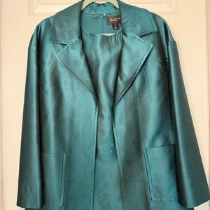St John Couture Women's Teal Jacket size 8